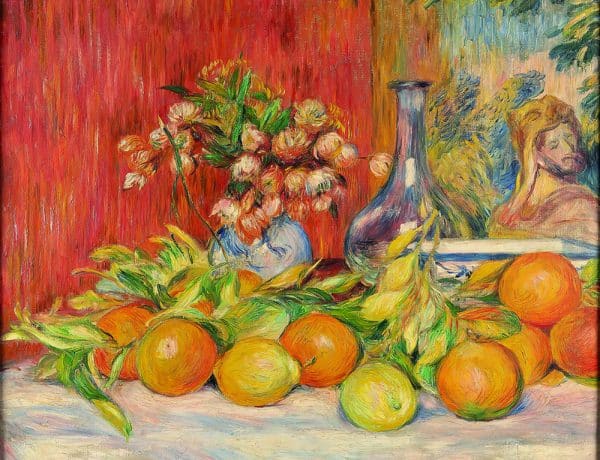 Pierre-Auguste Renoir, Nature morte, fleurs, oranges et citrons, 1888,
